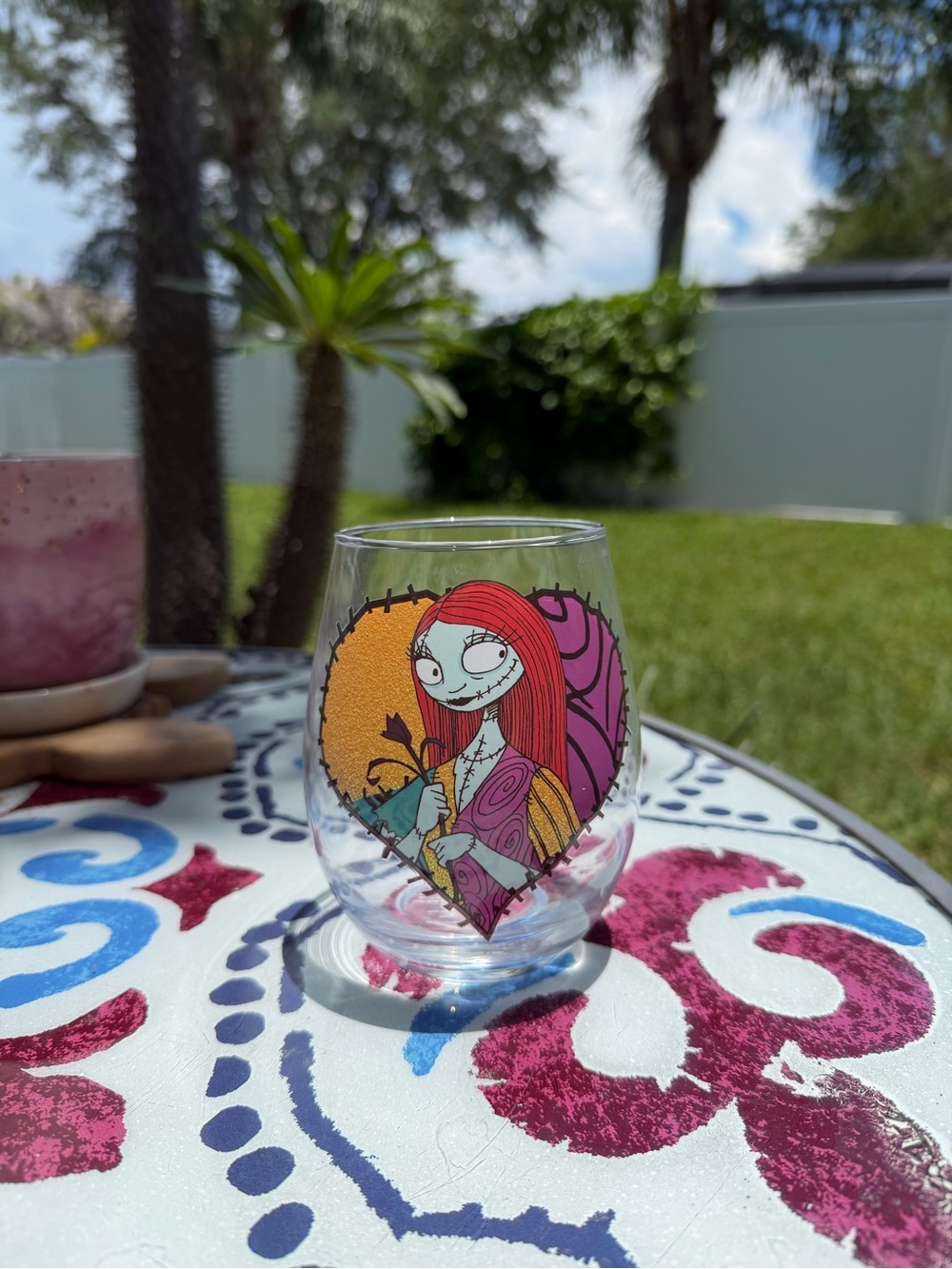 Nightmare Before Christmas Sally Wine Glass